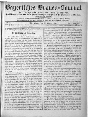 Bayerisches Brauer-Journal Montag 10. Februar 1908