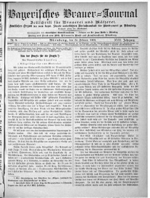 Bayerisches Brauer-Journal Montag 24. Februar 1908