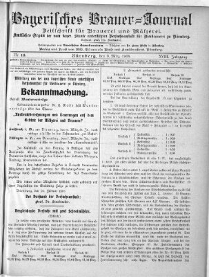 Bayerisches Brauer-Journal Montag 9. März 1908