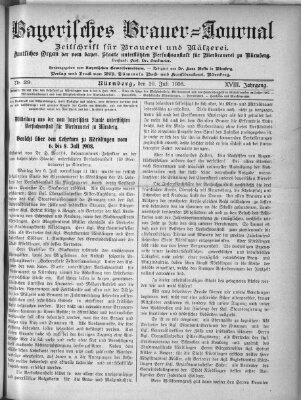 Bayerisches Brauer-Journal Montag 20. Juli 1908