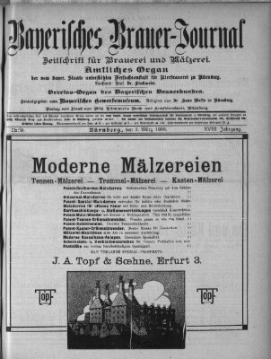 Bayerisches Brauer-Journal Montag 2. März 1908