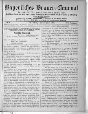 Bayerisches Brauer-Journal Montag 11. Januar 1909