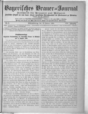 Bayerisches Brauer-Journal Montag 18. Januar 1909