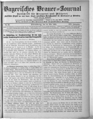 Bayerisches Brauer-Journal Montag 24. Mai 1909