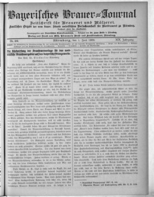 Bayerisches Brauer-Journal Dienstag 1. Juni 1909