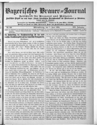 Bayerisches Brauer-Journal Montag 7. Juni 1909