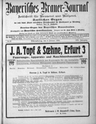 Bayerisches Brauer-Journal Montag 8. Februar 1909