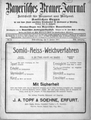 Bayerisches Brauer-Journal Montag 9. Januar 1911