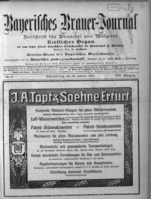 Bayerisches Brauer-Journal Montag 26. Februar 1912