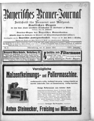 Bayerisches Brauer-Journal Montag 19. Januar 1914