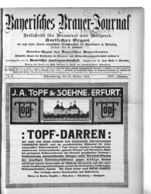 Bayerisches Brauer-Journal Montag 23. Februar 1914