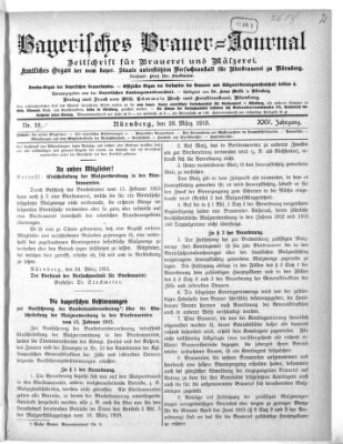 Bayerisches Brauer-Journal Montag 29. März 1915