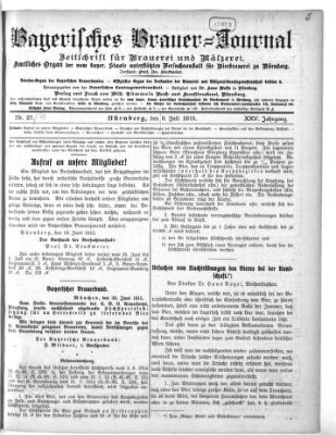 Bayerisches Brauer-Journal Montag 5. Juli 1915