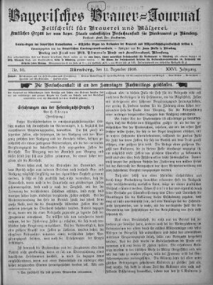 Bayerisches Brauer-Journal Montag 11. Dezember 1916