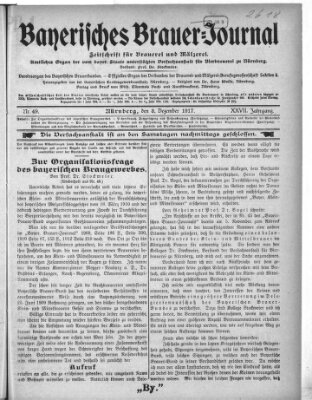 Bayerisches Brauer-Journal Montag 3. Dezember 1917