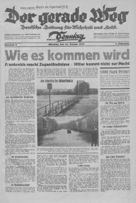 Der gerade Weg Sonntag 10. Januar 1932