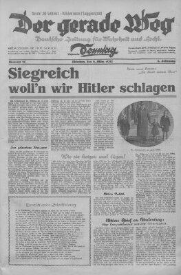 Der gerade Weg Sonntag 6. März 1932