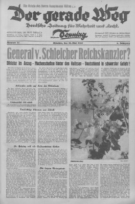 Der gerade Weg Sonntag 22. Mai 1932