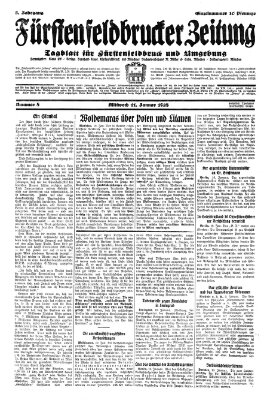 Fürstenfeldbrucker Zeitung Mittwoch 11. Januar 1928