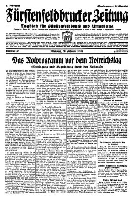 Fürstenfeldbrucker Zeitung Mittwoch 29. Februar 1928