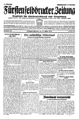 Fürstenfeldbrucker Zeitung Sonntag 11. März 1928