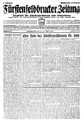 Fürstenfeldbrucker Zeitung Sonntag 25. März 1928