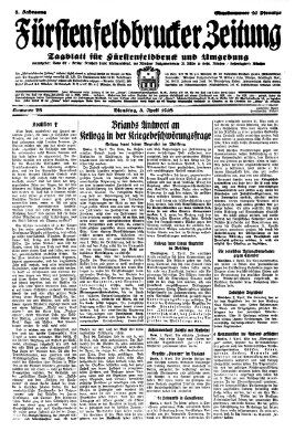 Fürstenfeldbrucker Zeitung Dienstag 3. April 1928