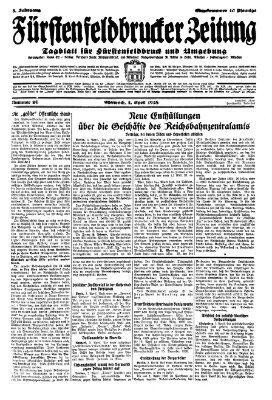 Fürstenfeldbrucker Zeitung Mittwoch 4. April 1928