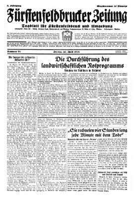 Fürstenfeldbrucker Zeitung Freitag 20. April 1928