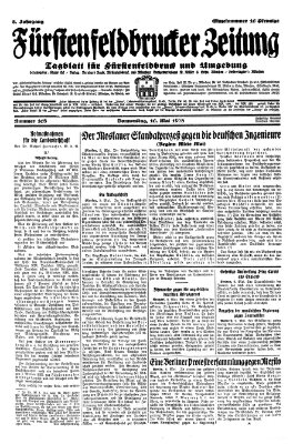 Fürstenfeldbrucker Zeitung Donnerstag 10. Mai 1928