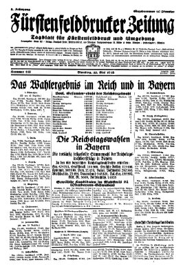 Fürstenfeldbrucker Zeitung Dienstag 22. Mai 1928