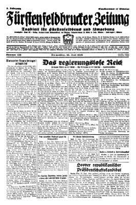 Fürstenfeldbrucker Zeitung Donnerstag 14. Juni 1928