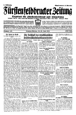 Fürstenfeldbrucker Zeitung Sonntag 17. Juni 1928