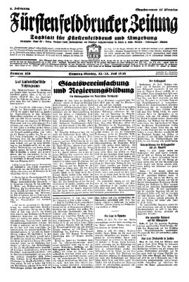 Fürstenfeldbrucker Zeitung Sonntag 22. Juli 1928