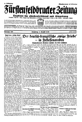 Fürstenfeldbrucker Zeitung Samstag 4. August 1928