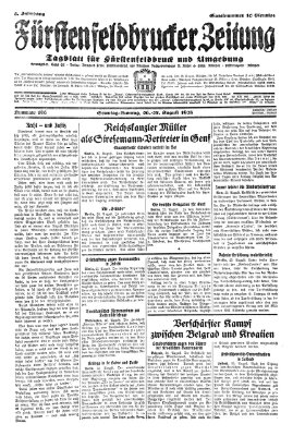 Fürstenfeldbrucker Zeitung Sonntag 26. August 1928