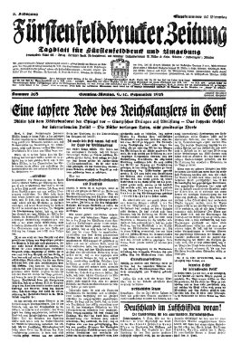 Fürstenfeldbrucker Zeitung Montag 10. September 1928