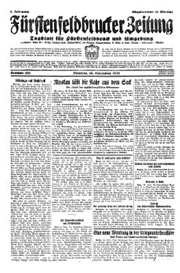 Fürstenfeldbrucker Zeitung Dienstag 25. September 1928