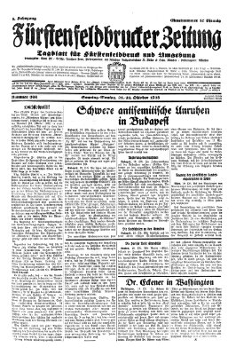 Fürstenfeldbrucker Zeitung Sonntag 21. Oktober 1928