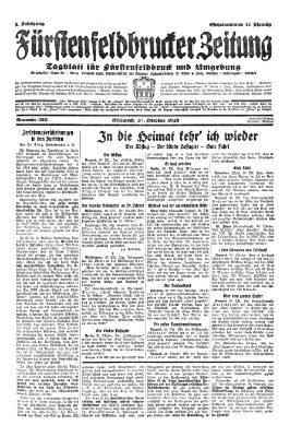 Fürstenfeldbrucker Zeitung Mittwoch 31. Oktober 1928