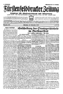 Fürstenfeldbrucker Zeitung Dienstag 20. November 1928