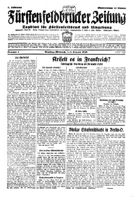 Fürstenfeldbrucker Zeitung Mittwoch 2. Januar 1929