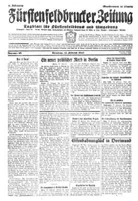 Fürstenfeldbrucker Zeitung Dienstag 26. Februar 1929