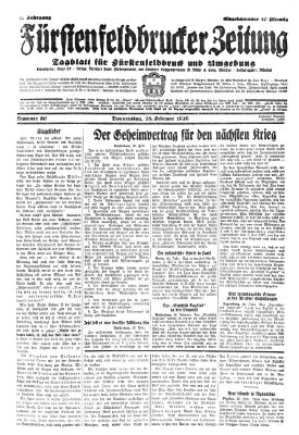 Fürstenfeldbrucker Zeitung Donnerstag 28. Februar 1929