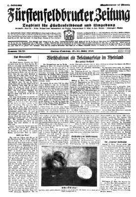 Fürstenfeldbrucker Zeitung Samstag 30. März 1929