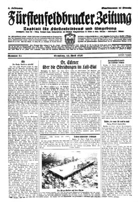 Fürstenfeldbrucker Zeitung Samstag 13. April 1929