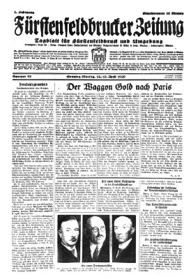 Fürstenfeldbrucker Zeitung Sonntag 14. April 1929