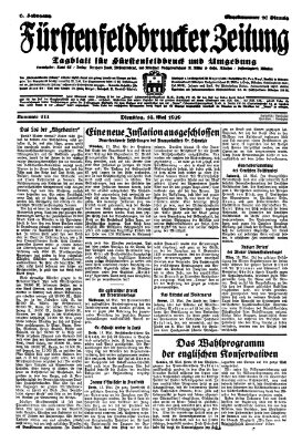 Fürstenfeldbrucker Zeitung Dienstag 14. Mai 1929