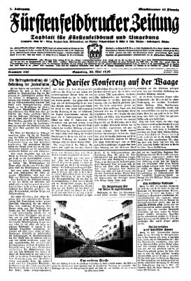 Fürstenfeldbrucker Zeitung Samstag 25. Mai 1929