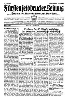 Fürstenfeldbrucker Zeitung Mittwoch 5. Juni 1929